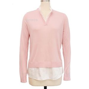 Ted Baker
Ilinaa Ruffle-trim Knitted Jumper Dusky Pink Sweater size 4